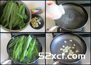 豆豉鲮鱼油麦菜的做法