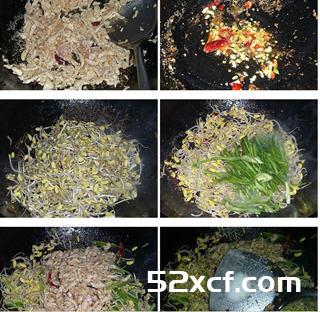 鸡丝炒黑豆芽的做法