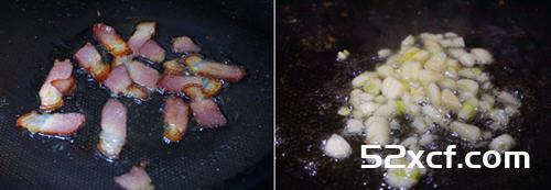 红菜苔炒腊肉的做法