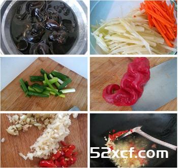 素炒鱼香肉丝的做法