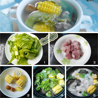 芥菜玉米瘦肉汤的做法