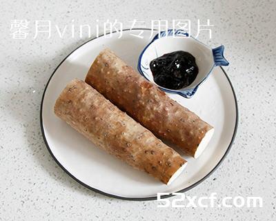山药蓝莓泥造型