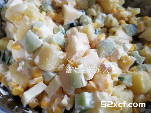 薯仔青瓜苹果粟米沙律的做法