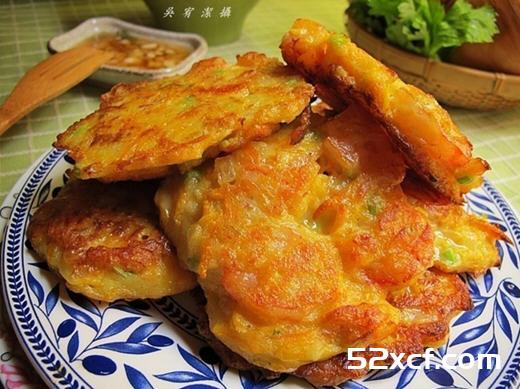南瓜海鲜煎饼的做法