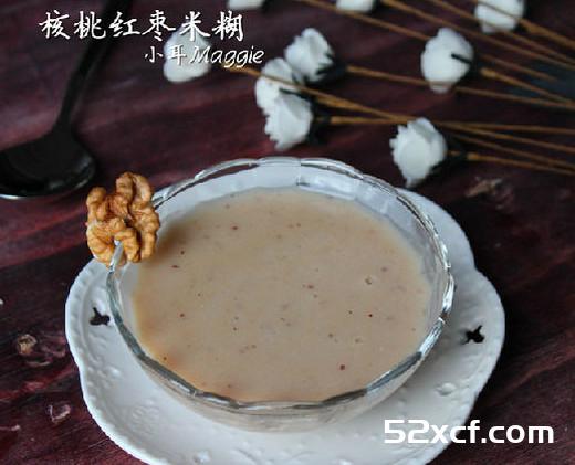 核桃红枣米糊的做法