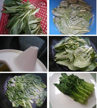 白灼小青菜的做法