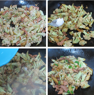 肉丝花菜的做法
