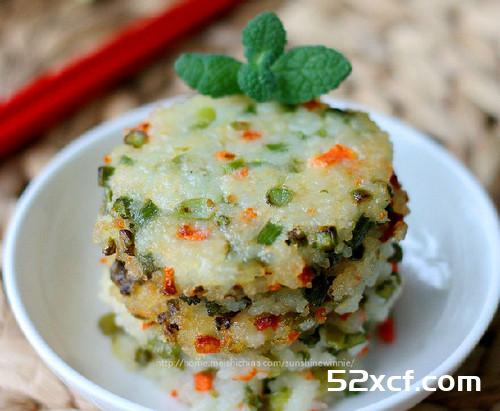 蒜薹米饼的做法