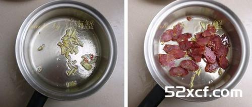 腊肠毛豆的做法