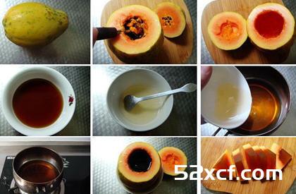 木瓜酸梅冻的做法