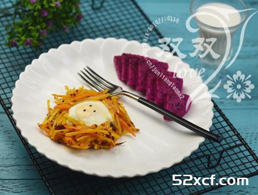鸟巢煎蛋(老干妈味)