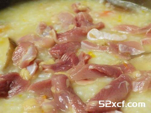 膳食香菇鸡蓉暖暖粥的做法