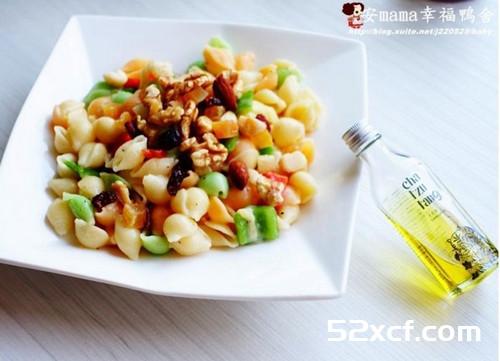 纤果彩椒茶油贝壳面的做法