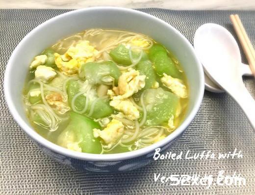 鸡蛋丝瓜面线的做法