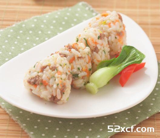 蔬菜肉末饭团的做法