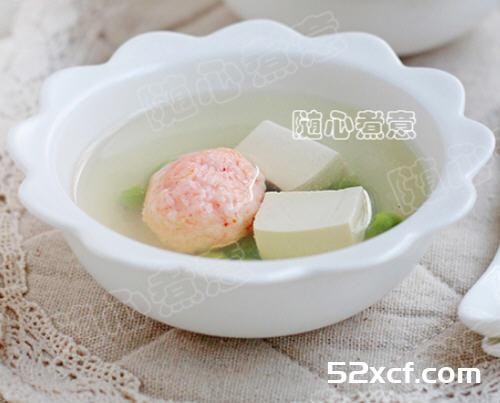 青豆虾滑豆腐汤的做法