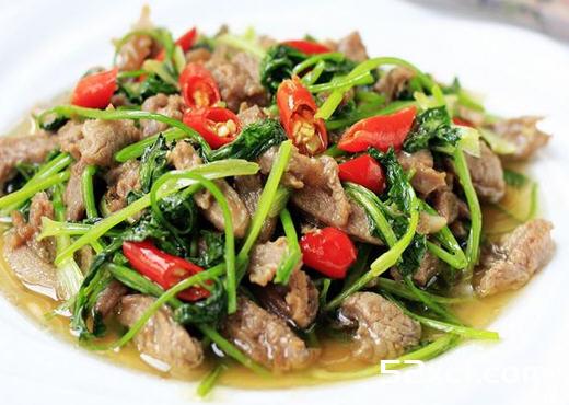 香菜炒羊肉的做法