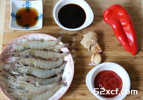 番茄酱烧基围虾的做法