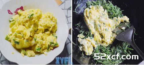 茴香苗炒鸡蛋的做法