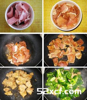 肉片炒圆椒的做法