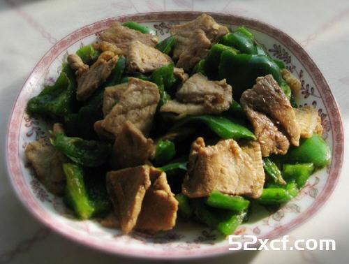 肉片炒圆椒的做法