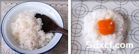 咸蛋黄肉松饭团泰迪版做法