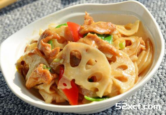 莲藕炒肉片的做法