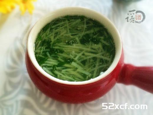 土豆丝芹菜叶汤的做法