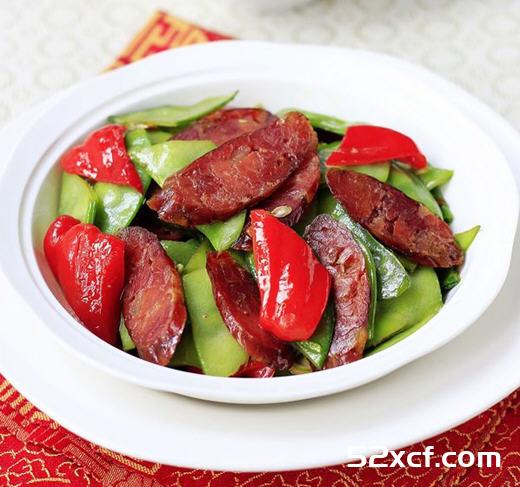 扁豆炒腊肠的做法