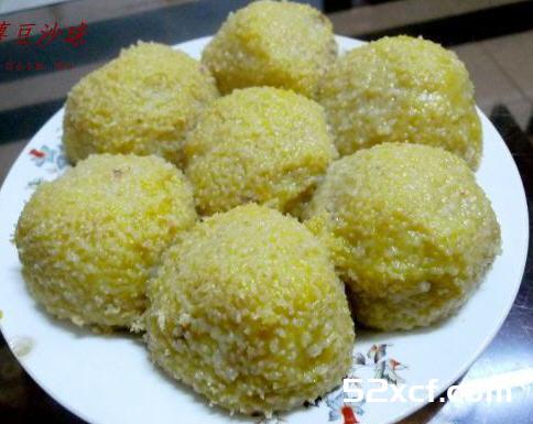 红薯豆沙糯米球的做法