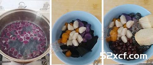 鲜芋烧仙草的做法