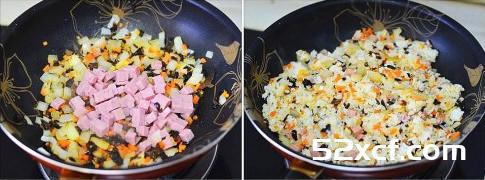 五色炒饭的做法