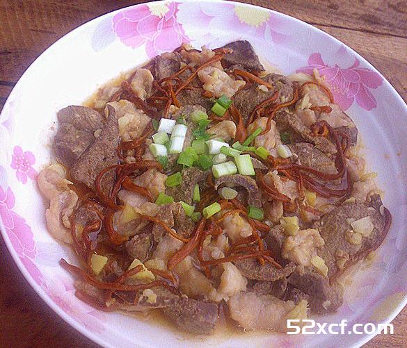 虫草蒸猪肝瘦肉的做法