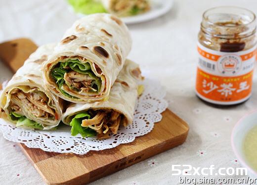 鸡胸沙茶卷饼的做法