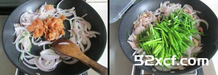韭菜花洋葱炒鸡丝的做法