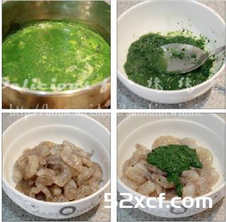 翡翠虾球的做法