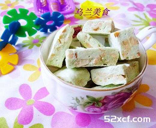 抹茶腰果花生牛轧糖的做法