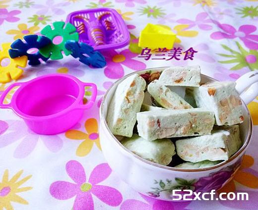 抹茶腰果花生牛轧糖的做法
