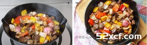 彩椒牛肉粒的做法