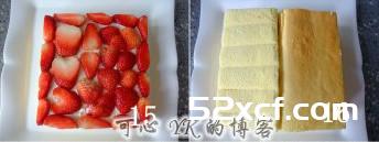草莓裸方蛋糕的做法