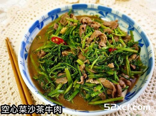 沙茶牛肉炒空心菜的做法