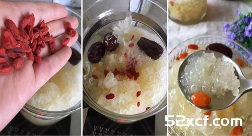 银耳枣杞甜汤的做法