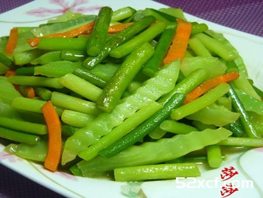 蒜苗炒莴苣的做法