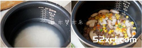 香菇牛肉焖饭的做法