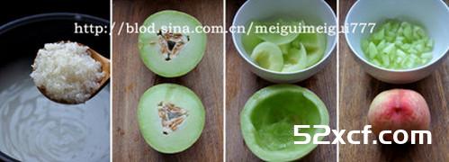 蜜瓜水果饭的做法