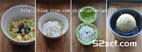 蜜瓜水果饭的做法