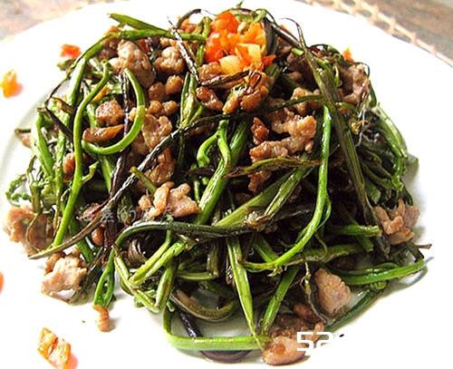 肉末手撕蕨菜的做