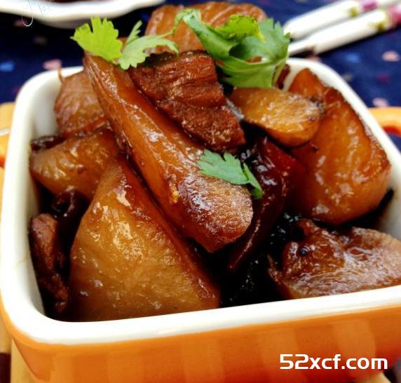 瘦肉焖白萝卜的做法
