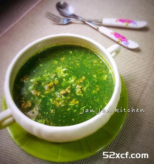 菠菜牛肉蛋花羹的做法