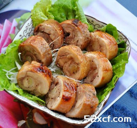大葱鸡肉卷的做法